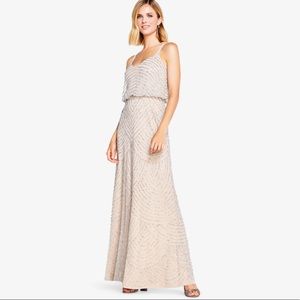 NWT Adrianna Papell Beaded Blouson Gown